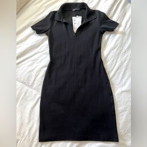 Zara black knit dress